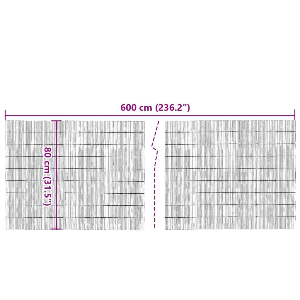 vidaXL Gartenzaun 600x80 cm Schilf