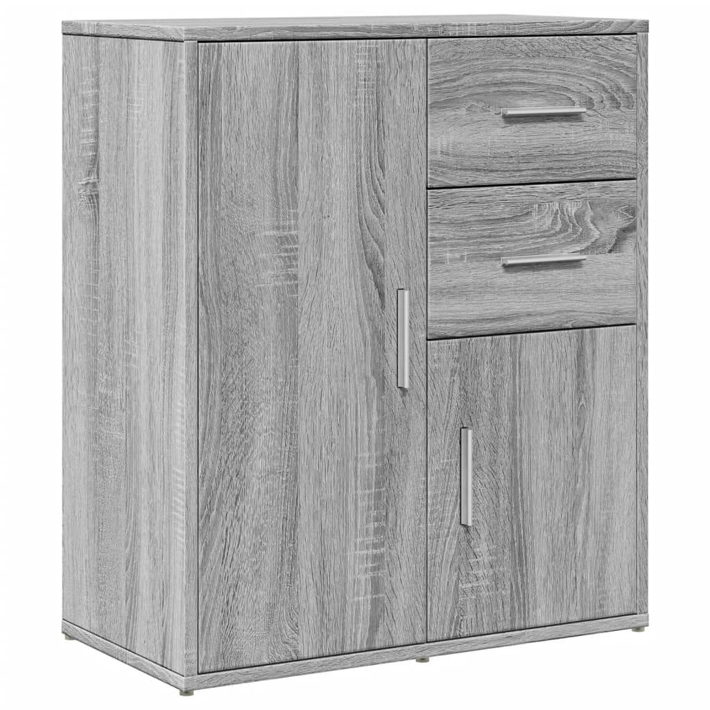 vidaXL Sideboards 2 Stk. Grau Sonoma-Eiche 60x31x70 cm Holzwerkstoff