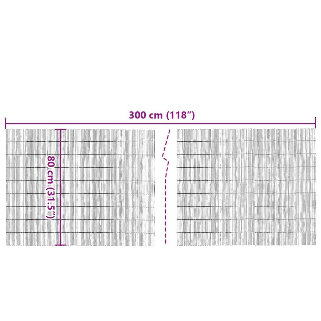vidaXL Gartenzaun 300x80 cm Schilf