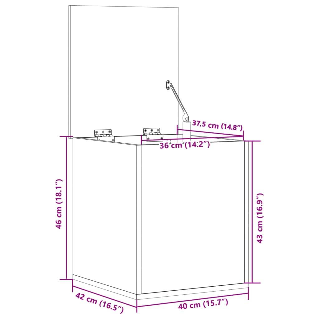 vidaXL Truhe Sonoma-Eiche 40x42x46 cm Holzwerkstoff