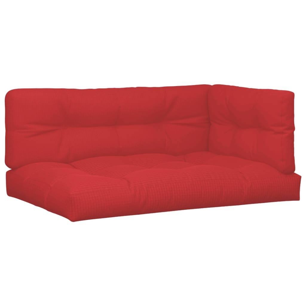 vidaXL Palettenkissen 7-tlg. Rot Stoff