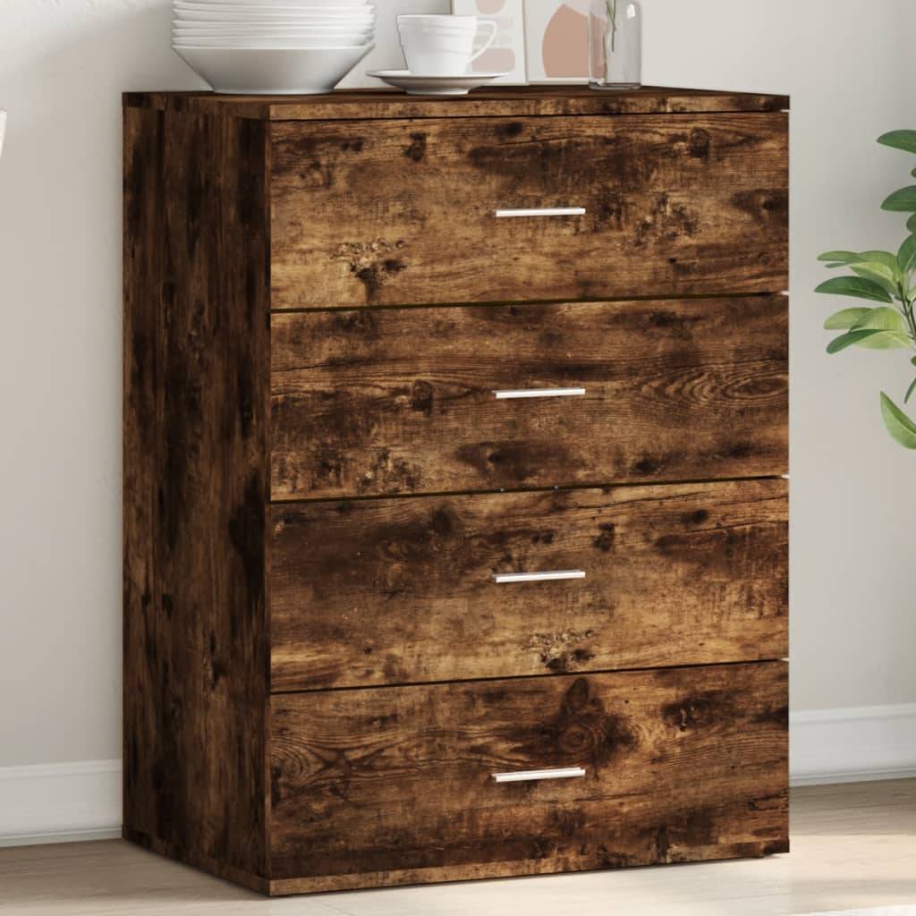 vidaXL Sideboard Räuchereiche 60x39x80 cm Holzwerkstoff