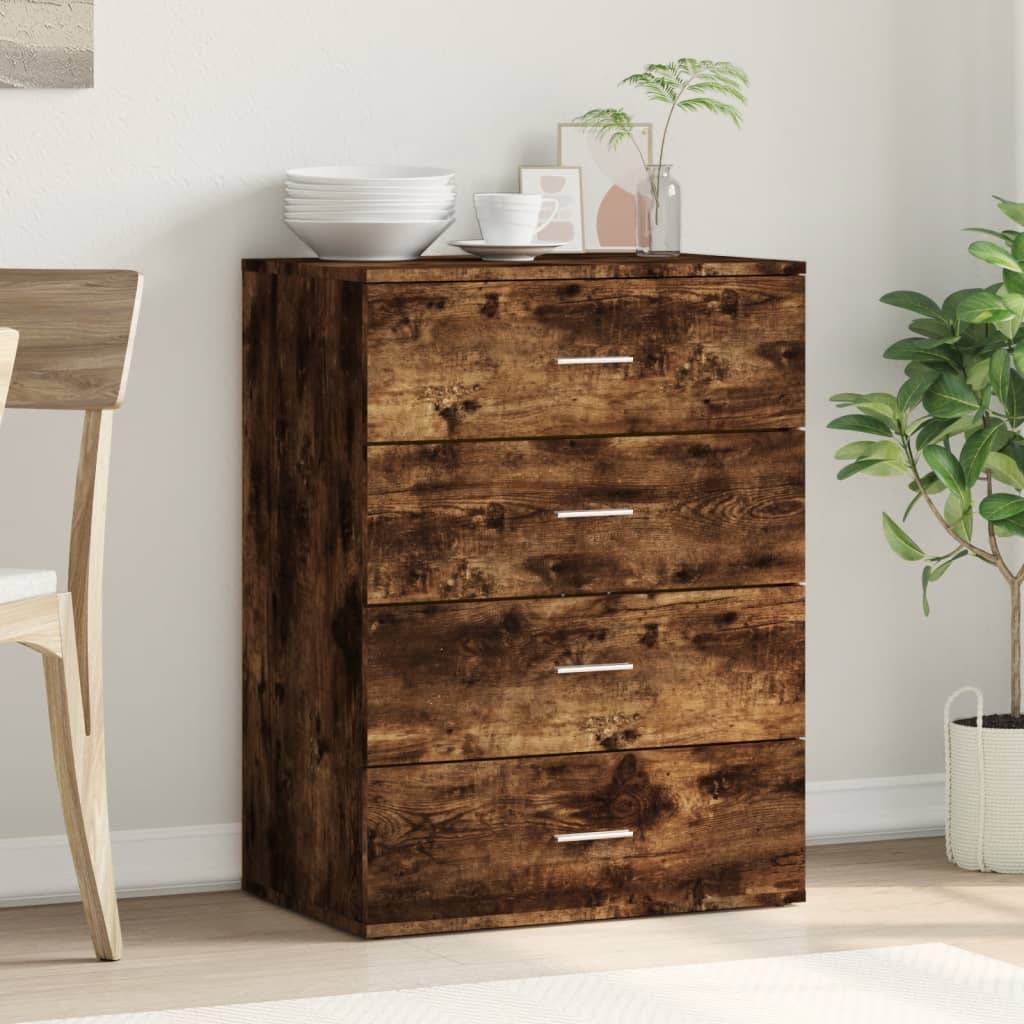 vidaXL Sideboard Räuchereiche 60x39x80 cm Holzwerkstoff