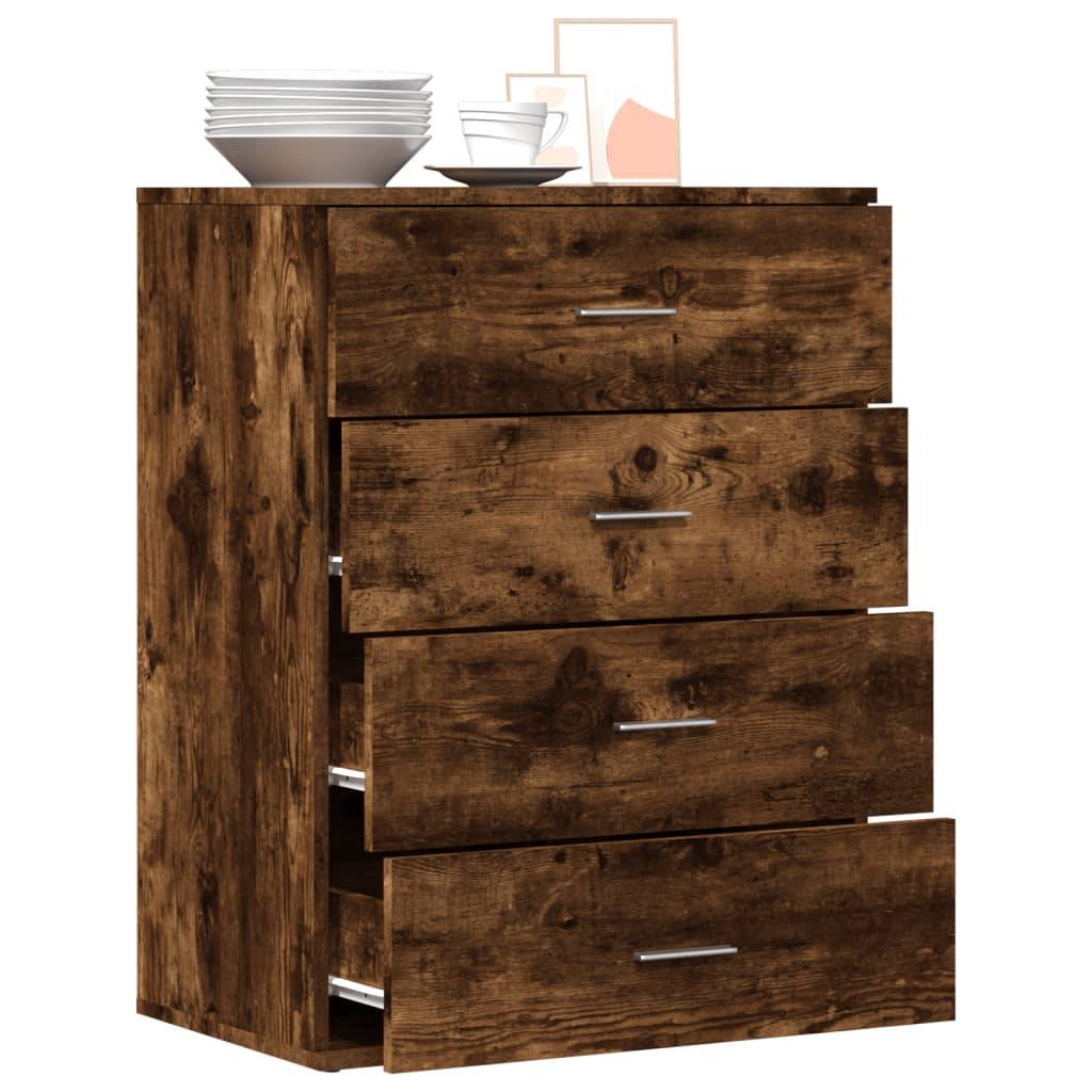 vidaXL Sideboard Räuchereiche 60x39x80 cm Holzwerkstoff