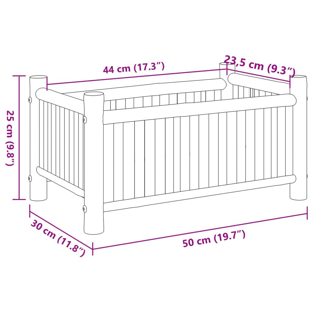 vidaXL Pflanzkübel 50x30x25 cm Bambus