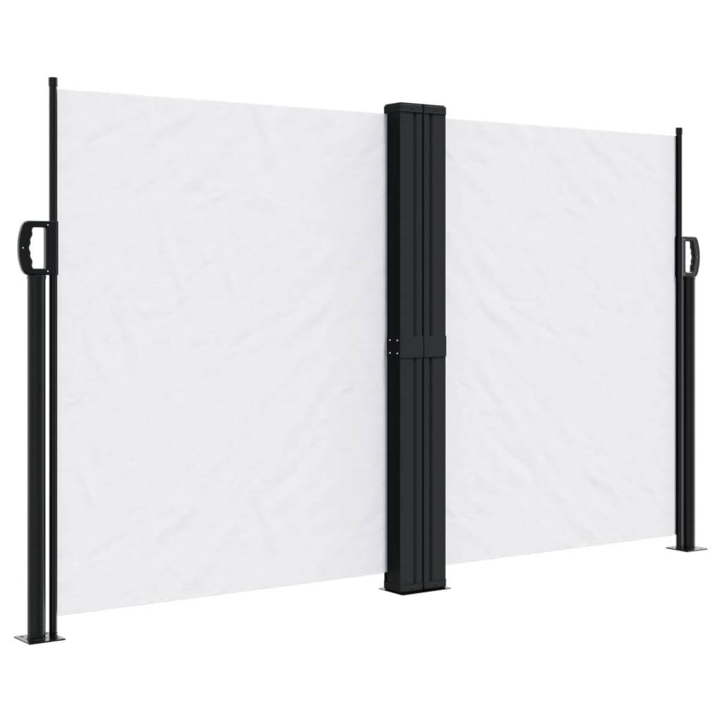 vidaXL Seitenmarkise Ausziehbar Weiß 140x1200 cm