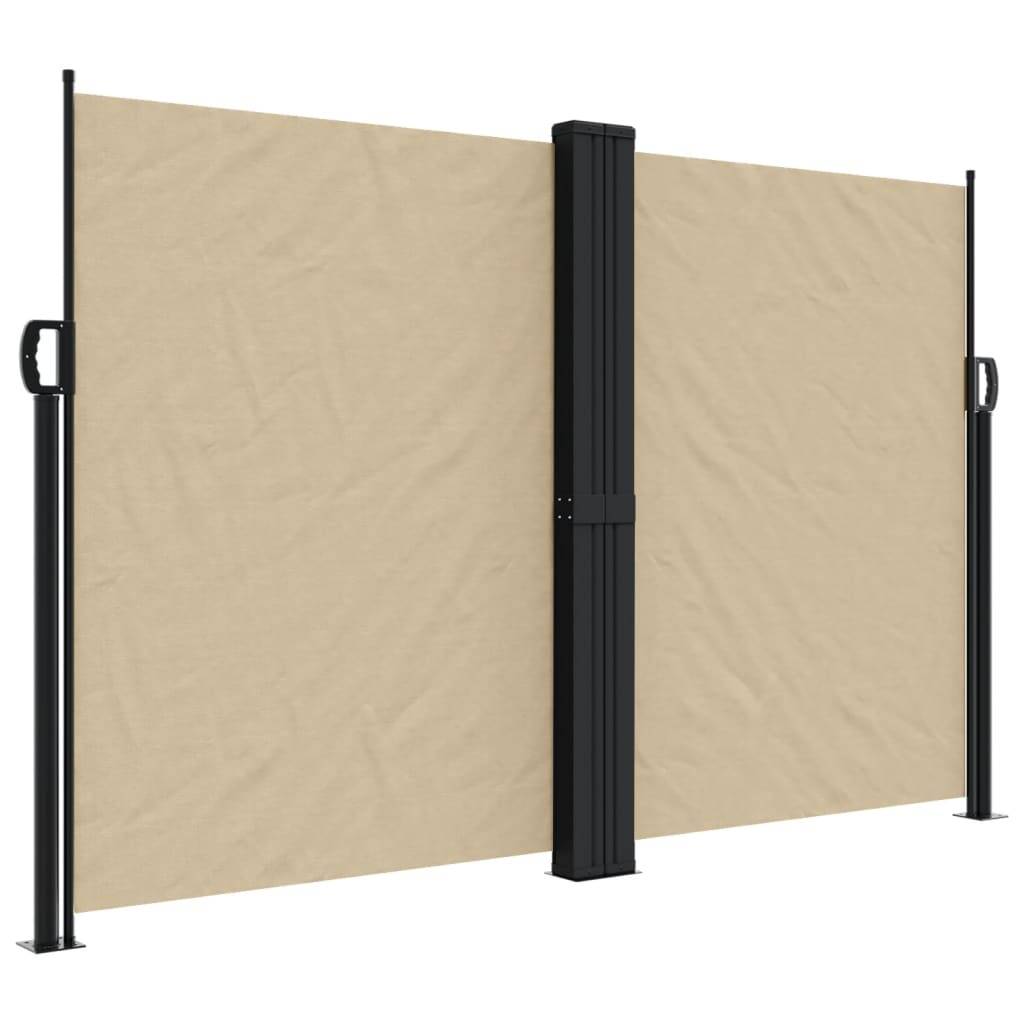 vidaXL Seitenmarkise Ausziehbar Beige 160x1200 cm
