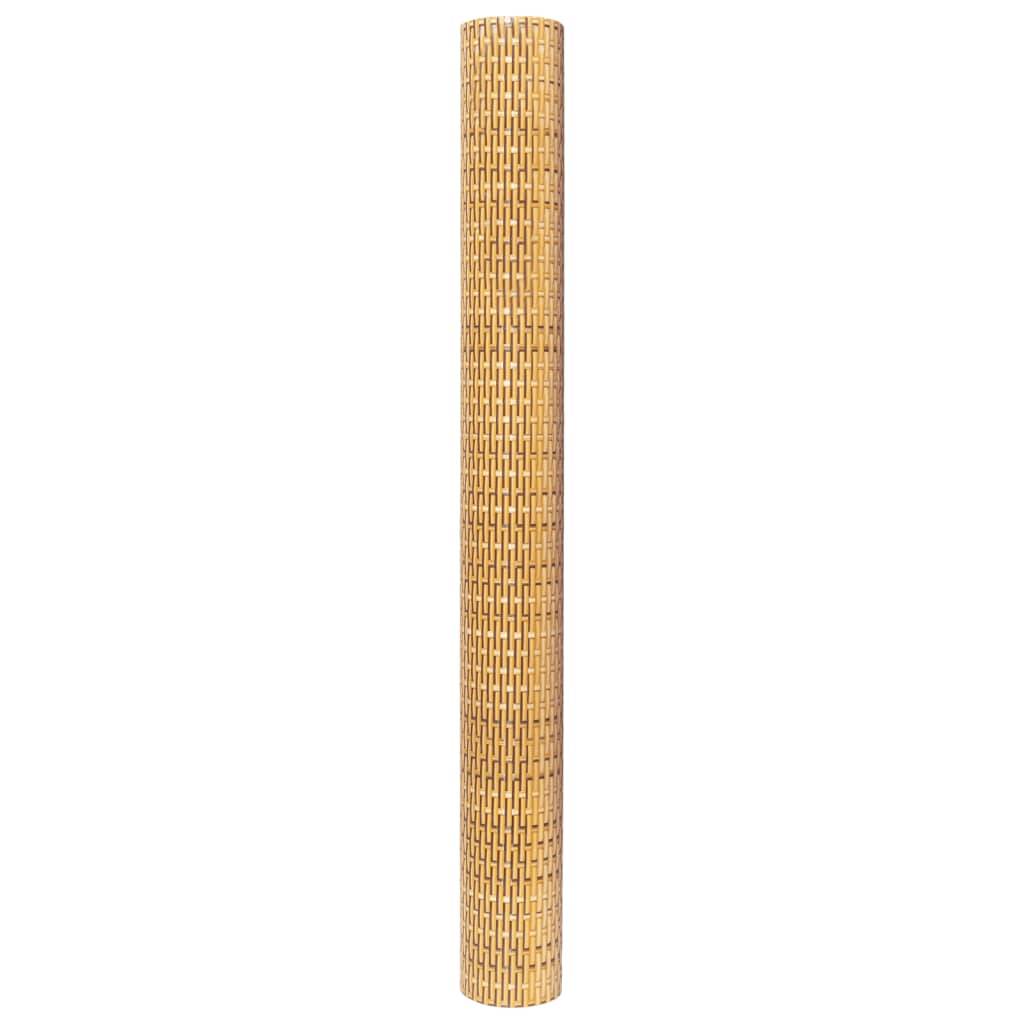 vidaXL Balkon-Sichtschutz Hellbraun 400x80 cm Poly Rattan