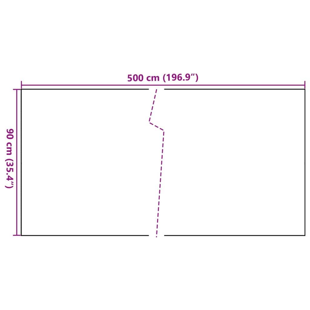 vidaXL Balkon-Sichtschutz Hellbraun 500x90 cm Poly Rattan