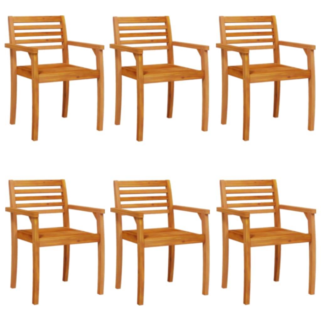 vidaXL Gartenstühle 6 Stk. 59x55x85 cm Massivholz Akazie