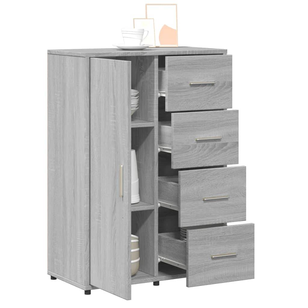 vidaXL Sideboard Grau Sonoma 60x31x84 cm Holzwerkstoff