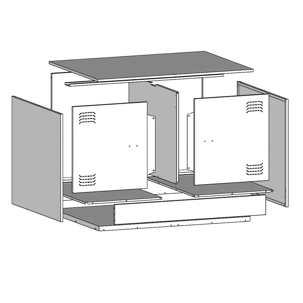 vidaXL Couchtisch Anthrazit 67x50x44 cm Stahl