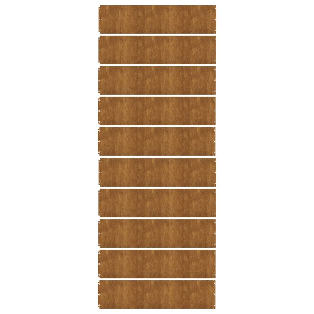 vidaXL Rasenkanten 10 Stk. 25x103 cm Flexibel Cortenstahl