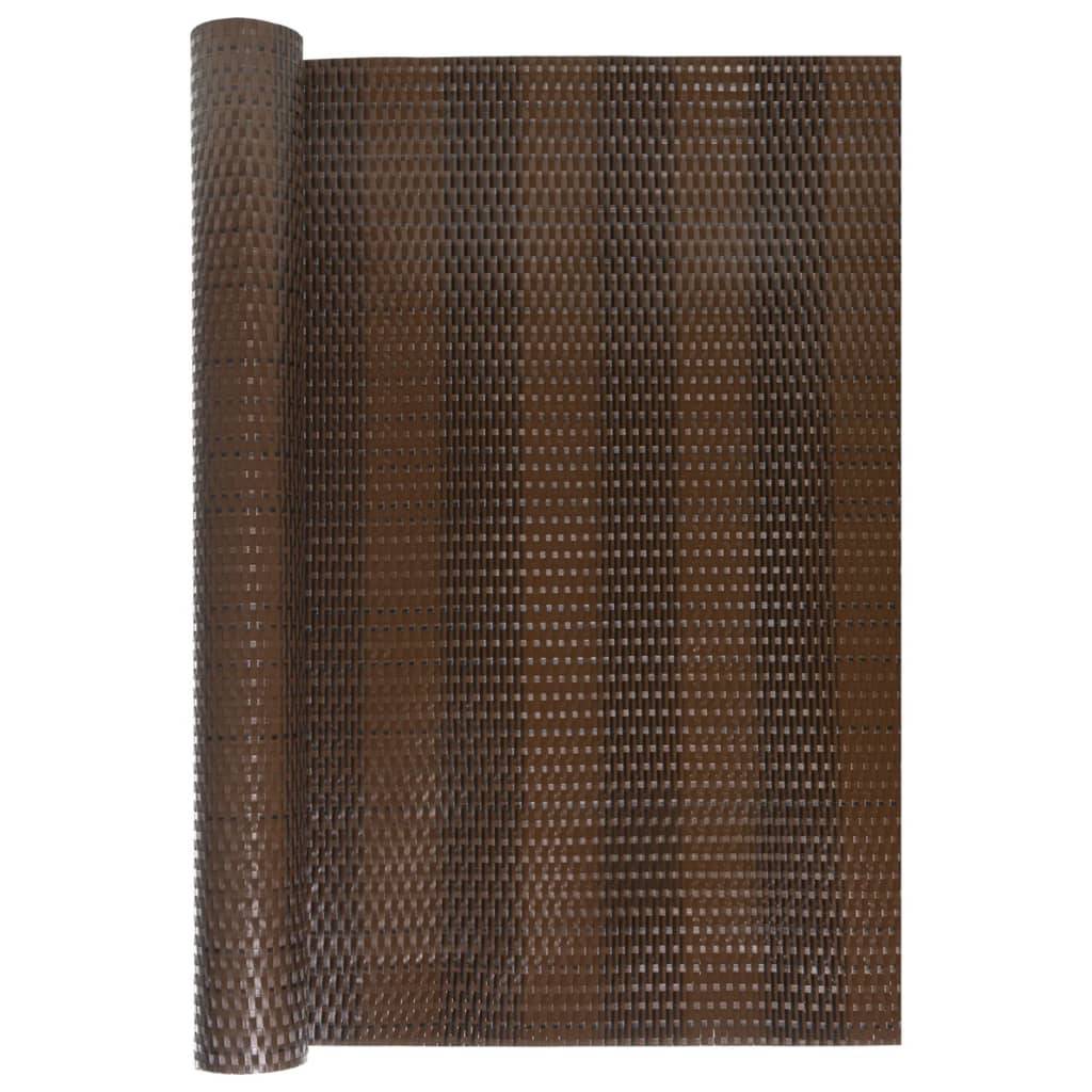 vidaXL Balkon-Sichtschutz Braun und Schwarz 1000x100 cm Poly Rattan