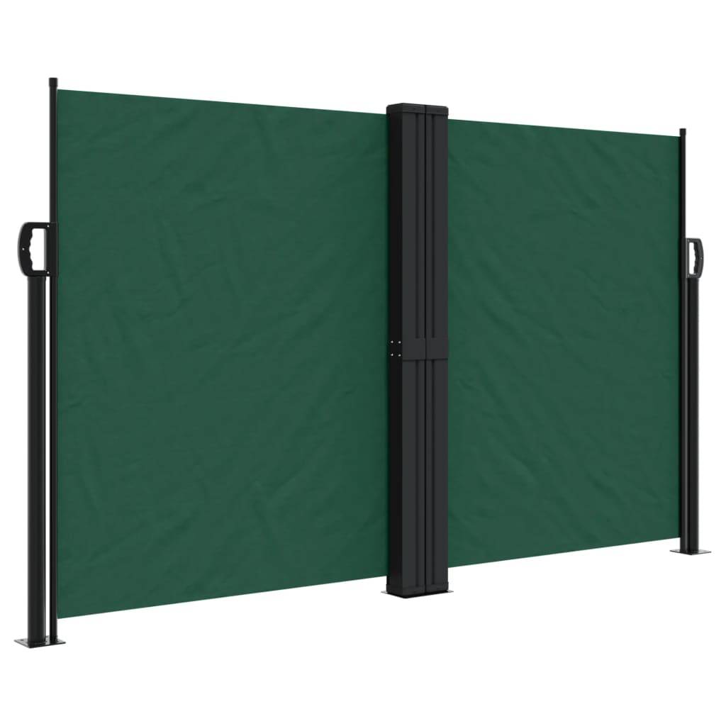 vidaXL Seitenmarkise Ausziehbar Dunkelgrün 140x1200 cm