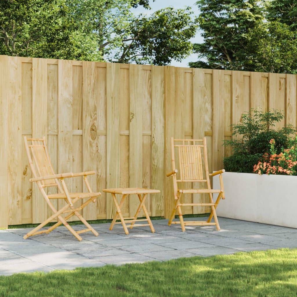 vidaXL Gartenstühle 2 Stk. Klappbar 53x66x99 cm Bambus