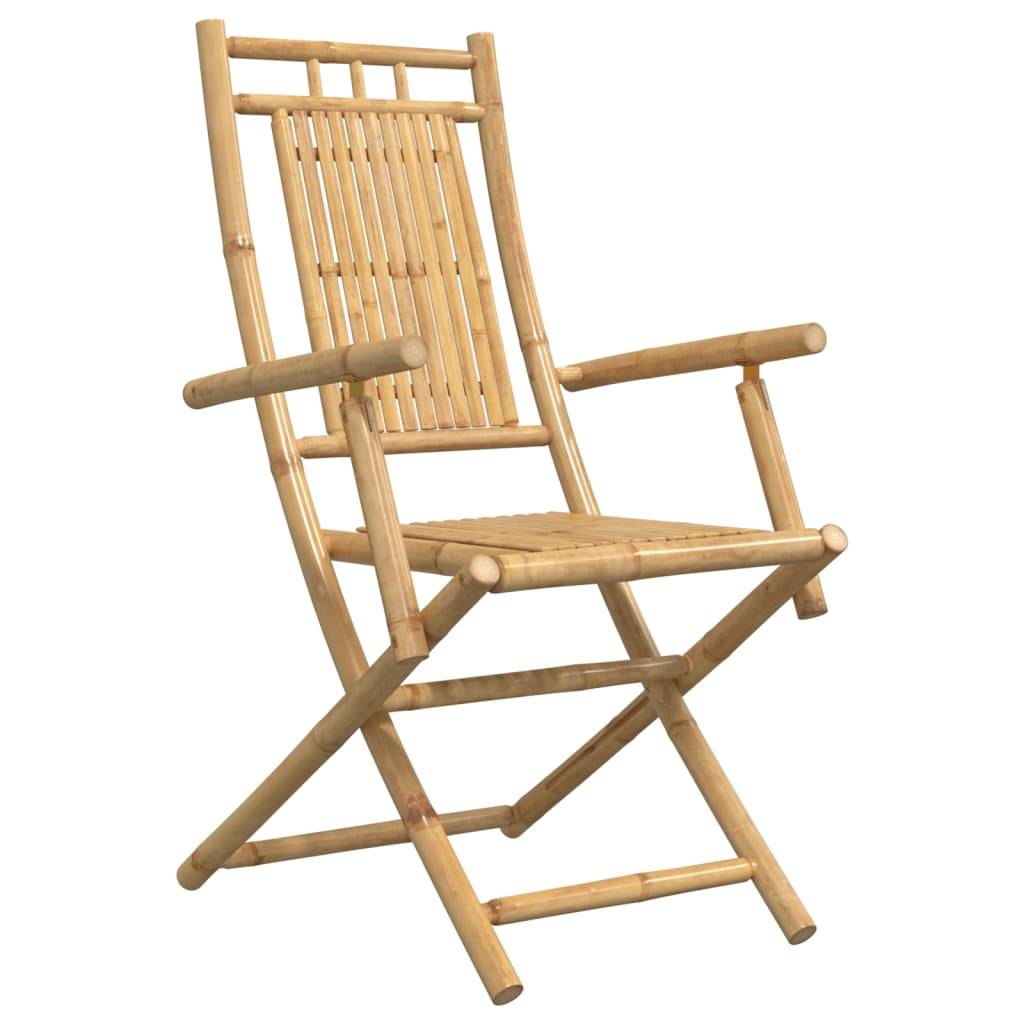 vidaXL Gartenstühle 2 Stk. Klappbar 53x66x99 cm Bambus