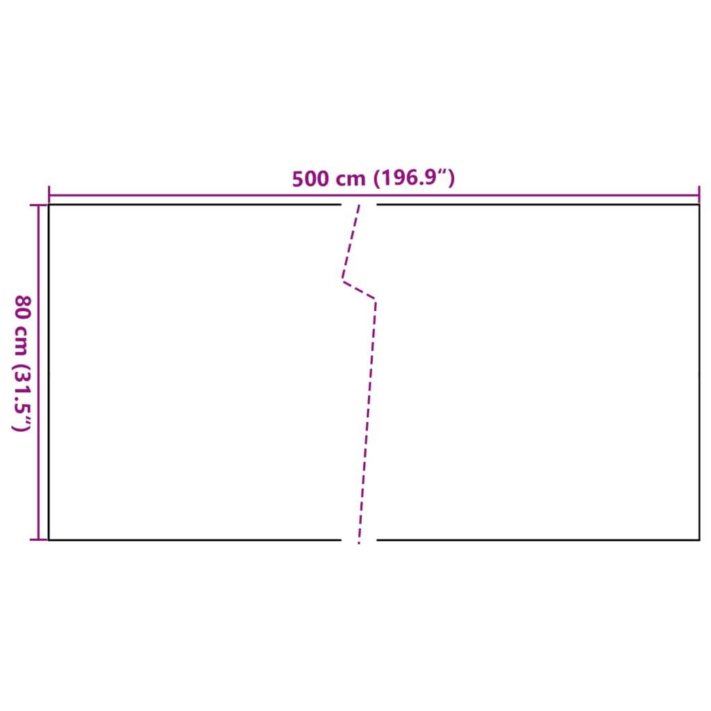 vidaXL Balkon-Sichtschutz Hellbraun 500x80 cm Poly Rattan