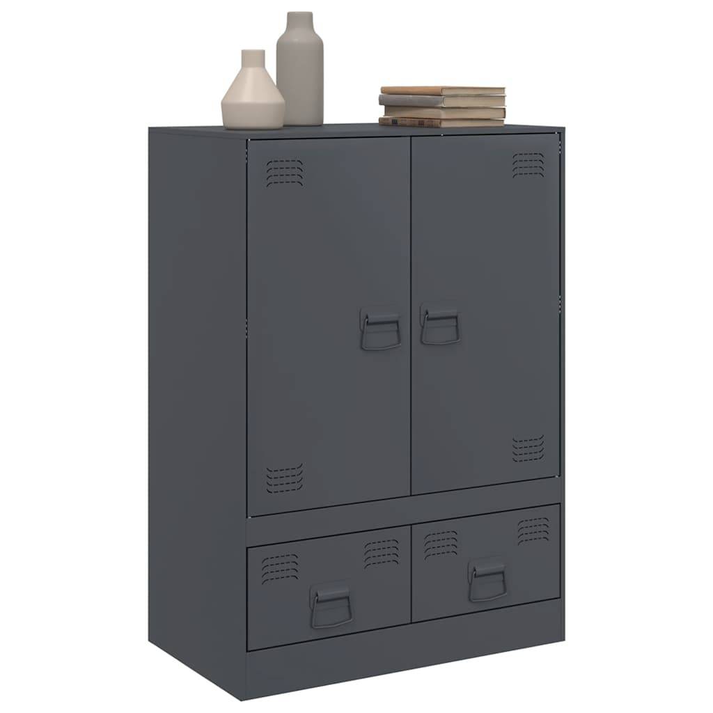 vidaXL Highboard Anthrazit 67x39x95 cm Stahl