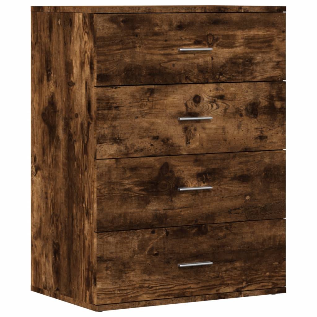 vidaXL Sideboards 2 Stk. Räuchereiche 60x39x80 cm Holzwerkstoff