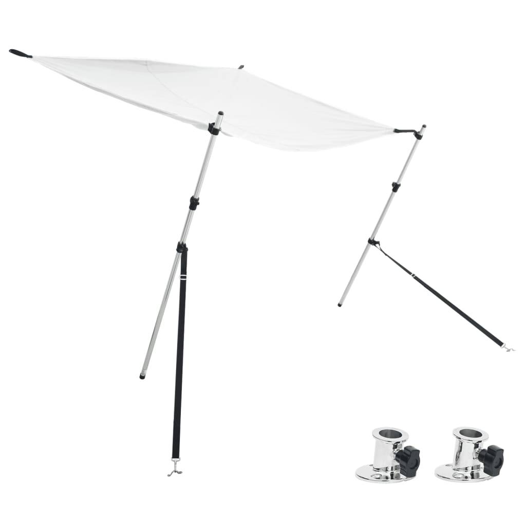 vidaXL T-Top-Beschattungsverlängerung Weiß 174x205x (115-194) cm