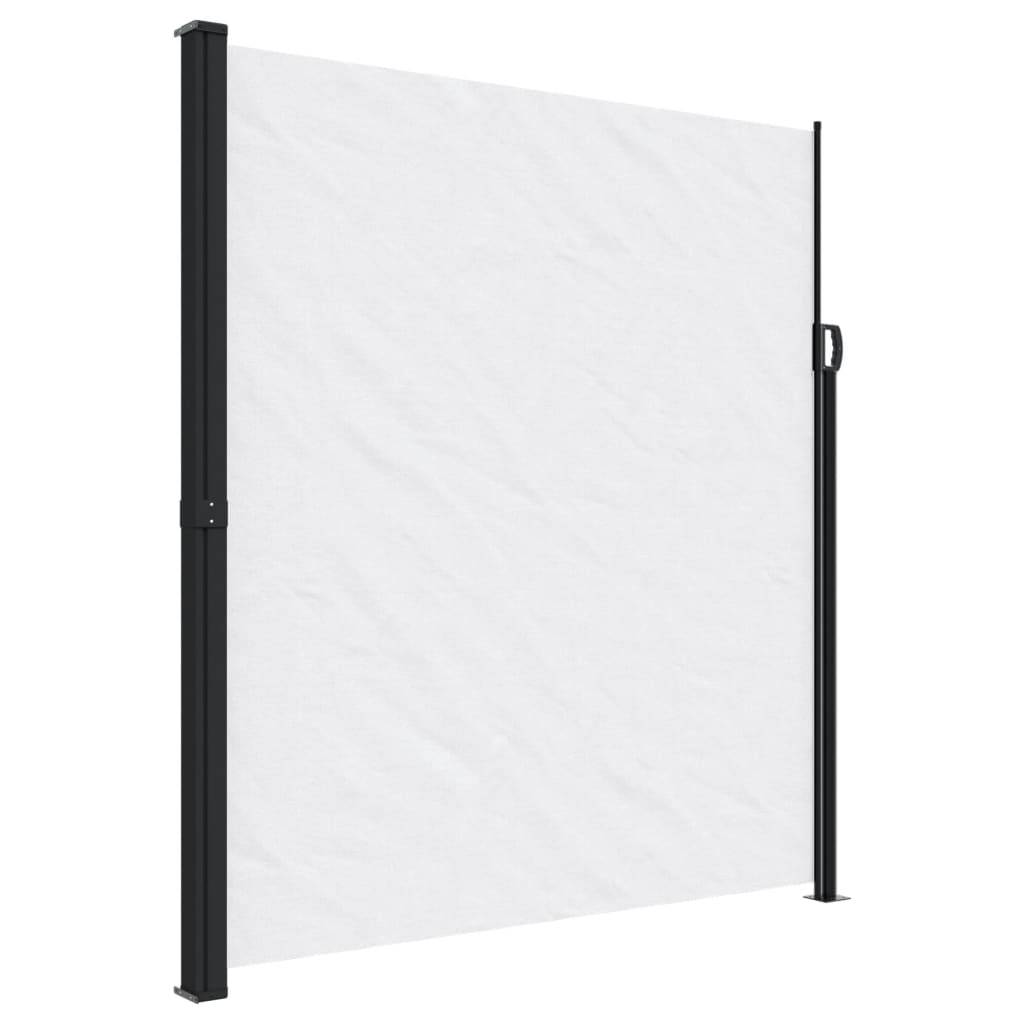 vidaXL Seitenmarkise Ausziehbar Weiß 220x300 cm
