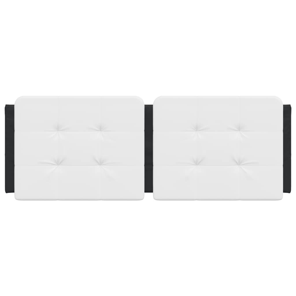 vidaXL Kopfteil-Kissen "Zadar" Weiß und Schwarz 120 cm Kunstleder
