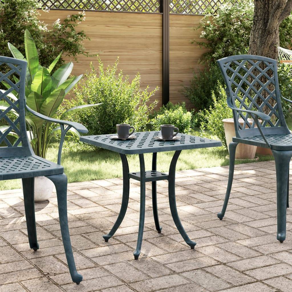 vidaXL Gartentisch Grün 53x53x53 cm Aluminiumguss