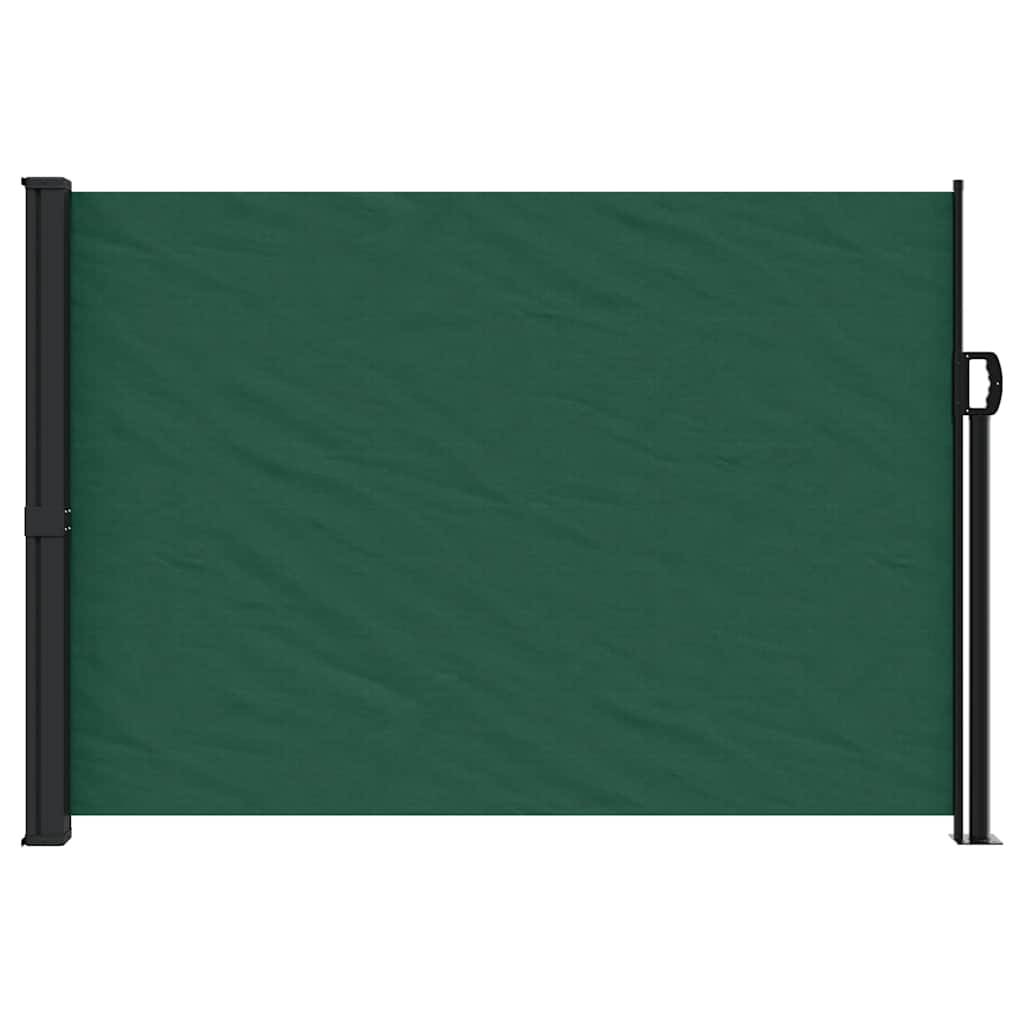 vidaXL Seitenmarkise Ausziehbar Dunkelgrün 140x600 cm