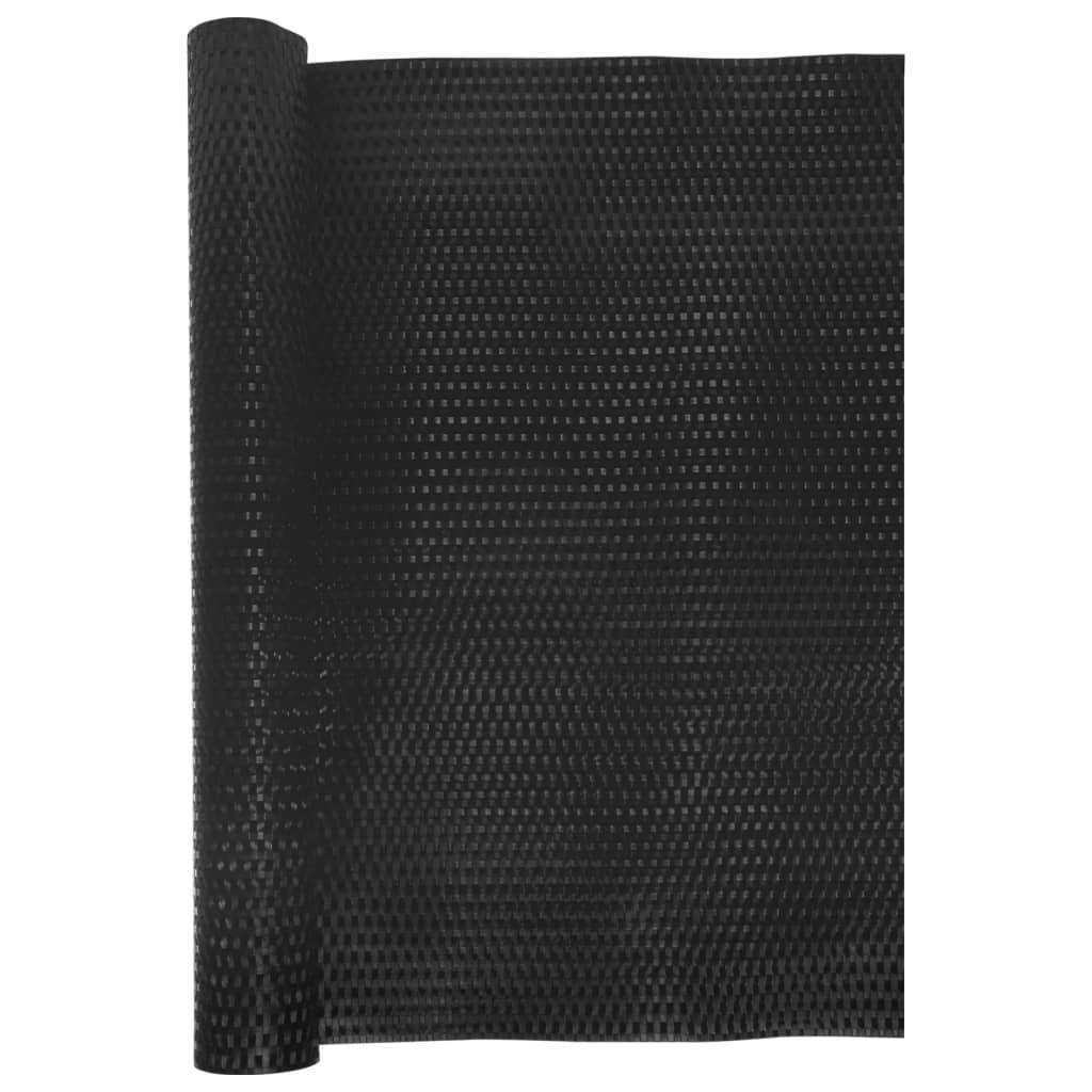 vidaXL Balkon-Sichtschutz Schwarz 600x80 cm Poly Rattan