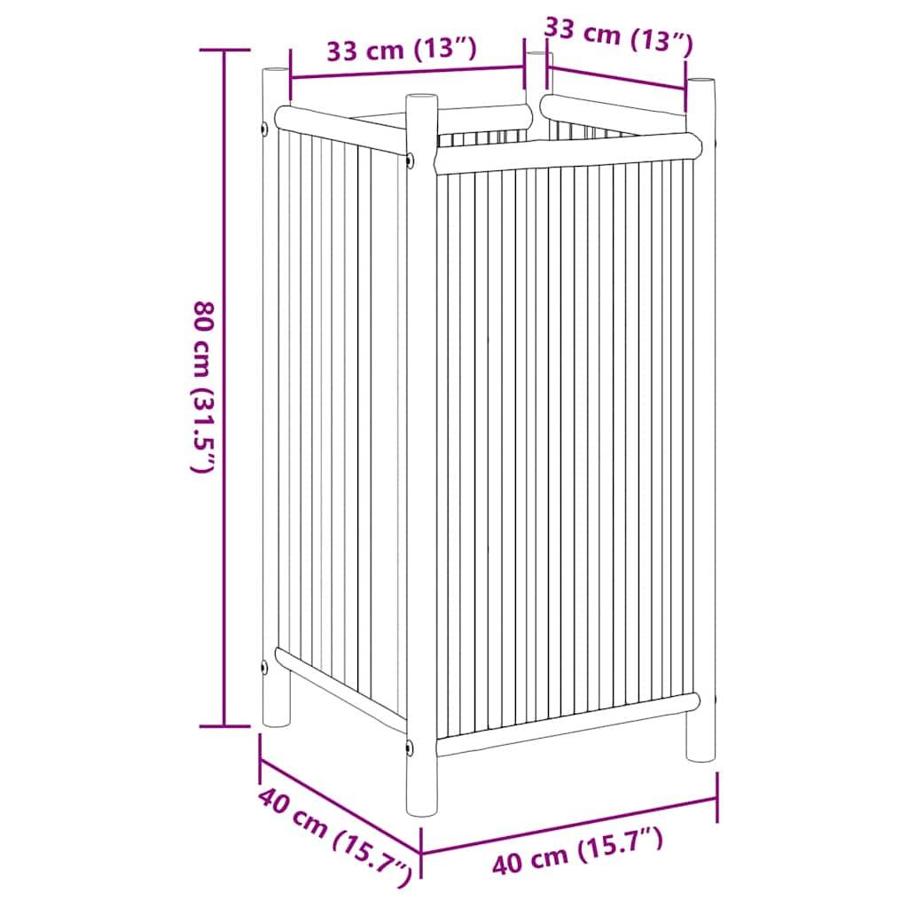 vidaXL Pflanzkübel 40x40x80 cm Bambus