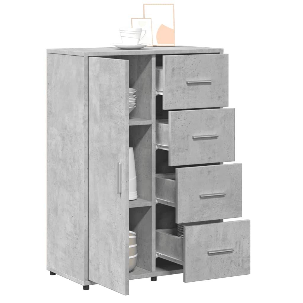 vidaXL Sideboards 2 Stk. Betongrau 60x31x84 cm Holzwerkstoff