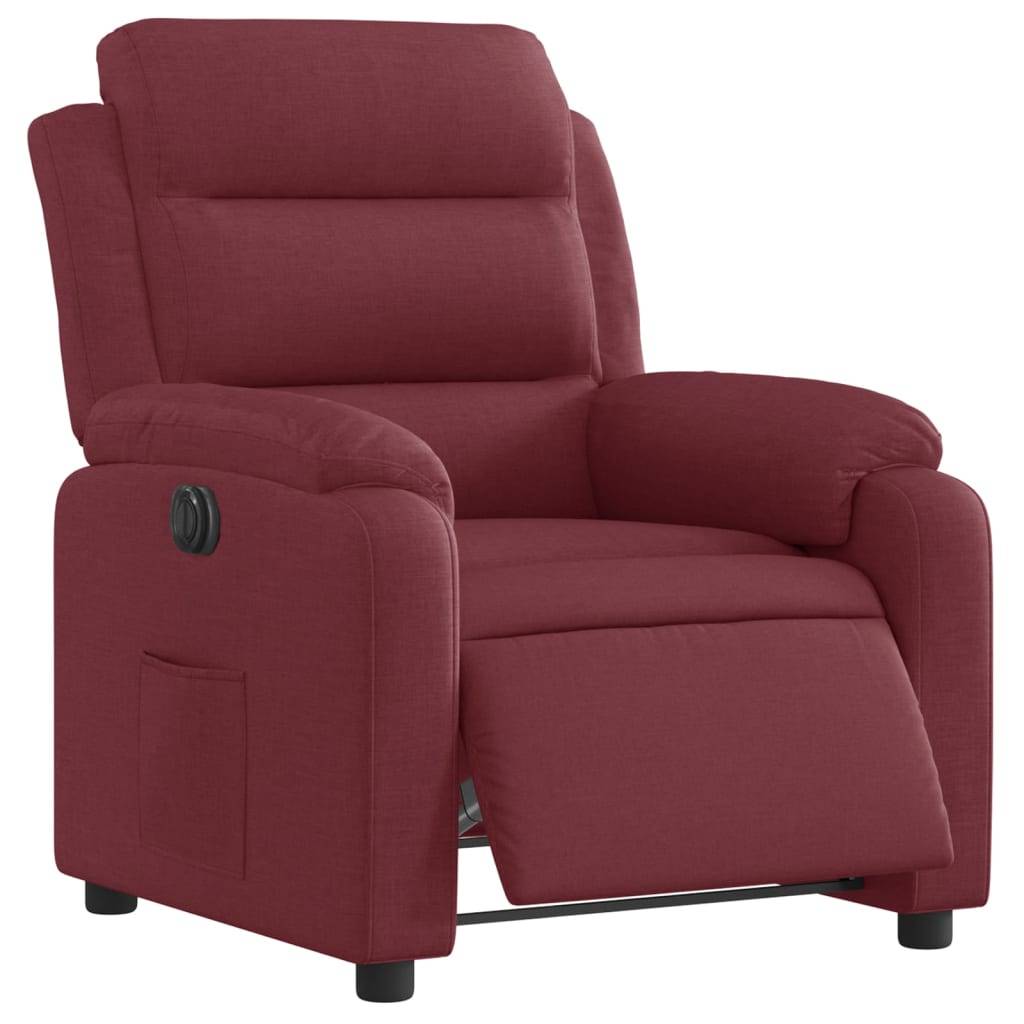 vidaXL Relaxsessel Elektrisch Weinrot Stoff