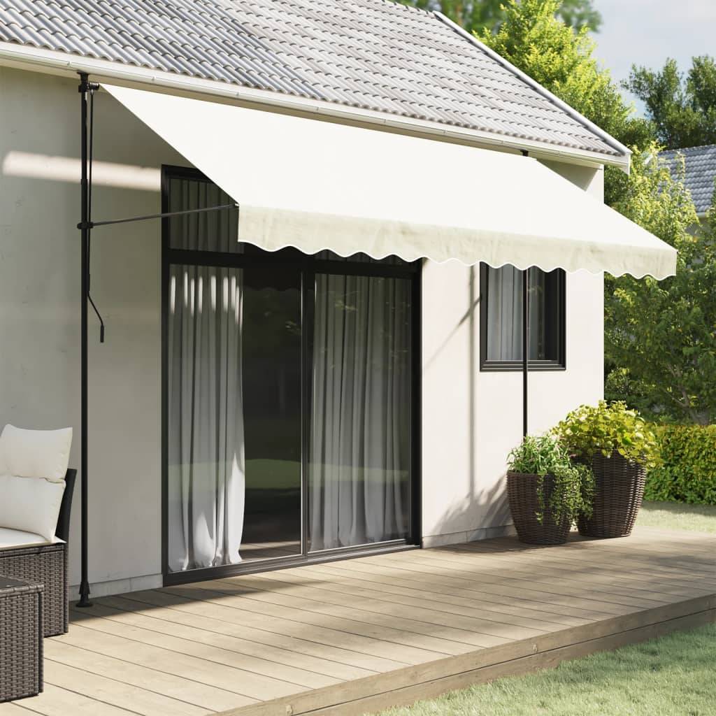 vidaXL Markisenvolant Creme Gestreift 3,5 m