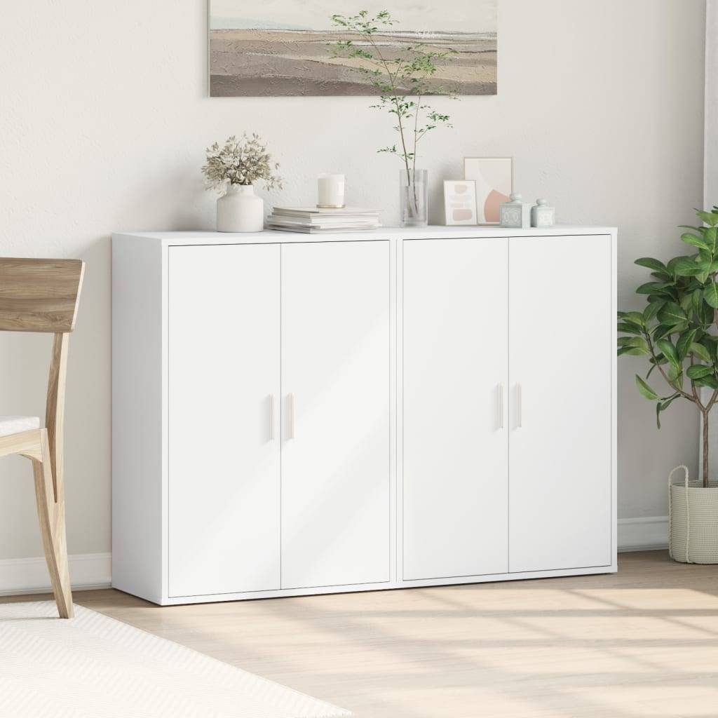 vidaXL Sideboards 2 Stk. Weiß 60x31x84 cm Holzwerkstoff