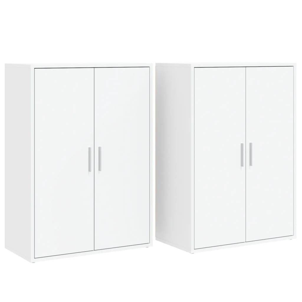 vidaXL Sideboards 2 Stk. Weiß 60x31x84 cm Holzwerkstoff