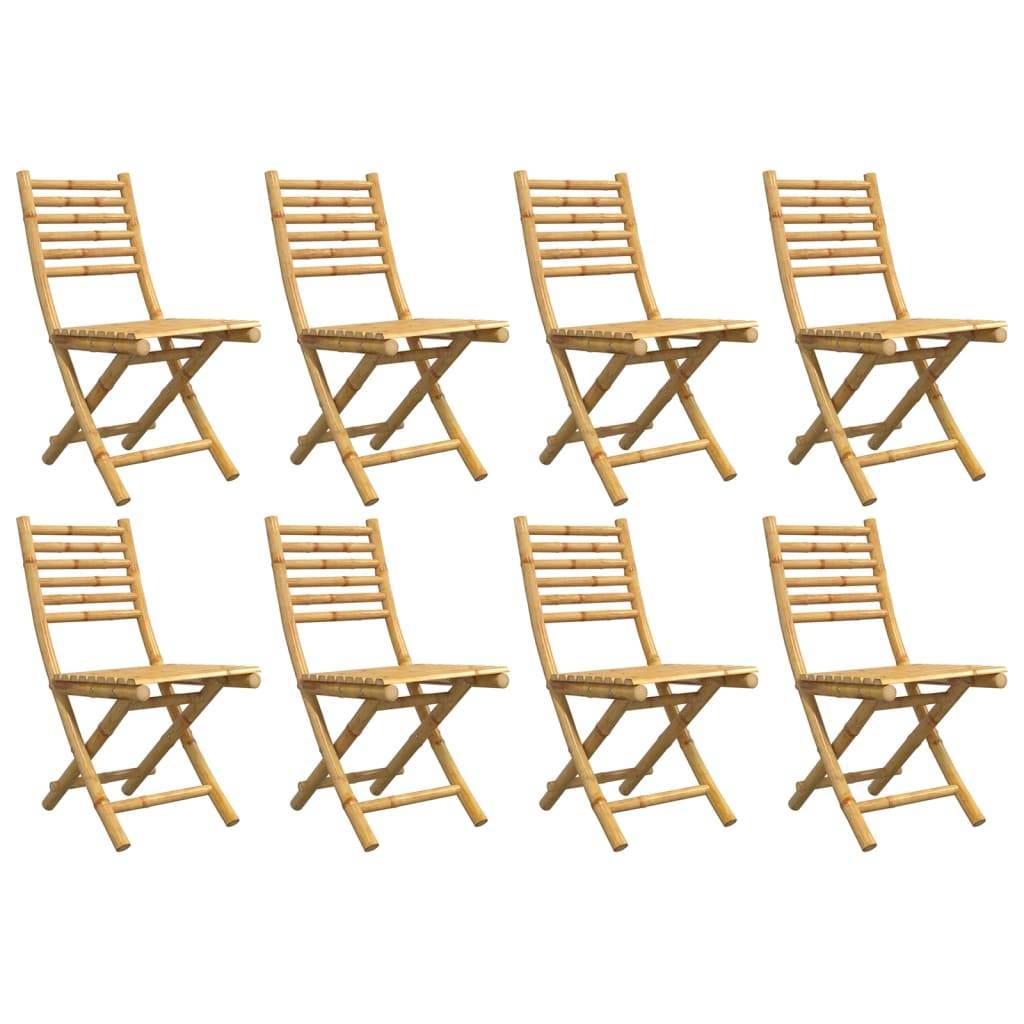 vidaXL Gartenstühle 8 Stk. Klappbar 43x54x88 cm Bambus