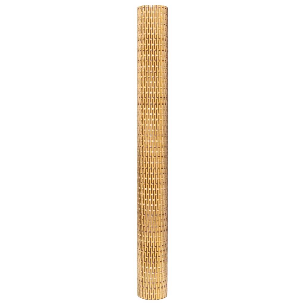 vidaXL Balkon-Sichtschutz Hellbraun 500x80 cm Poly Rattan