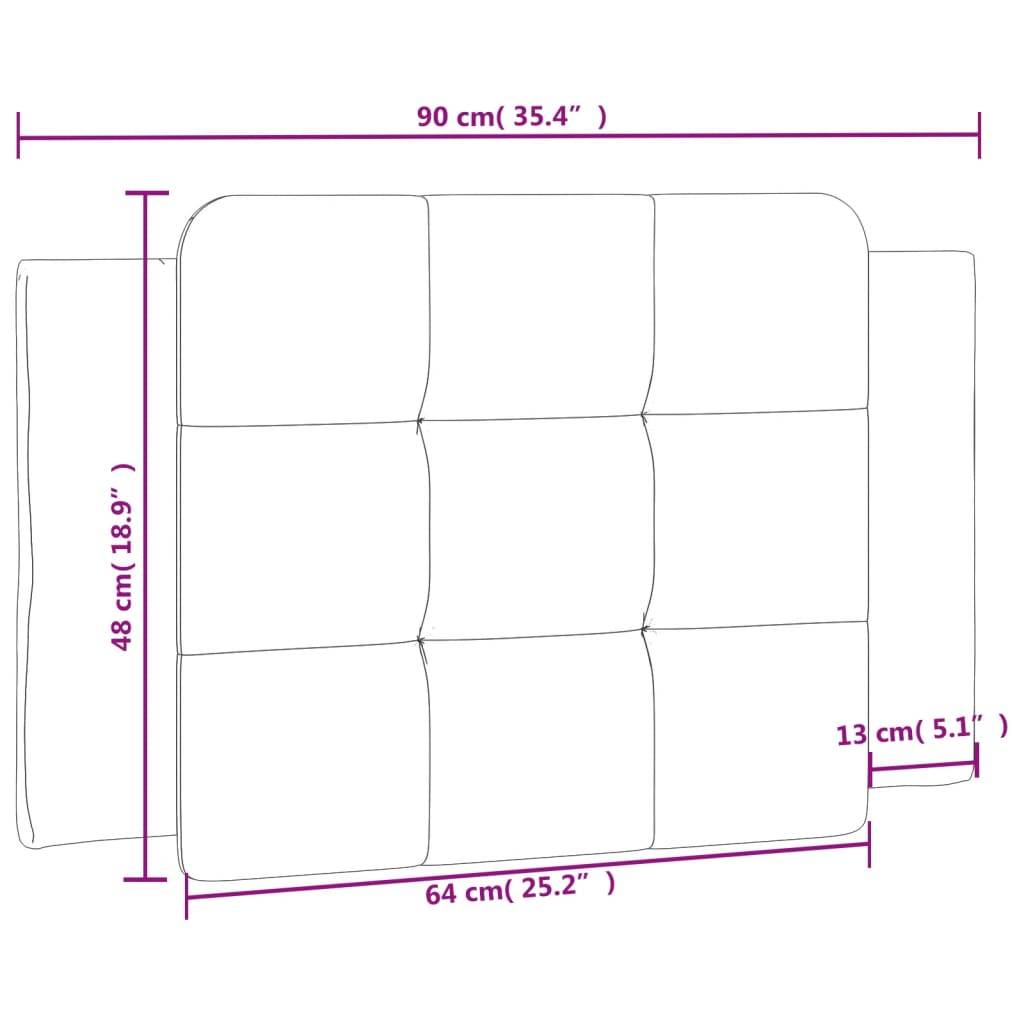 vidaXL Kopfteil-Kissen "Zadar" Cappuccino-Braun 90 cm Kunstleder