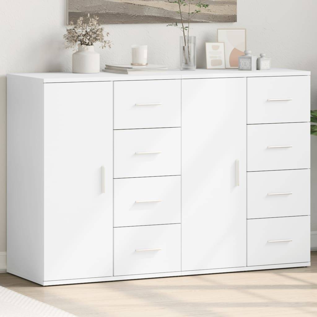 vidaXL Sideboards 2 Stk. Weiß 59x39x80 cm Holzwerkstoff