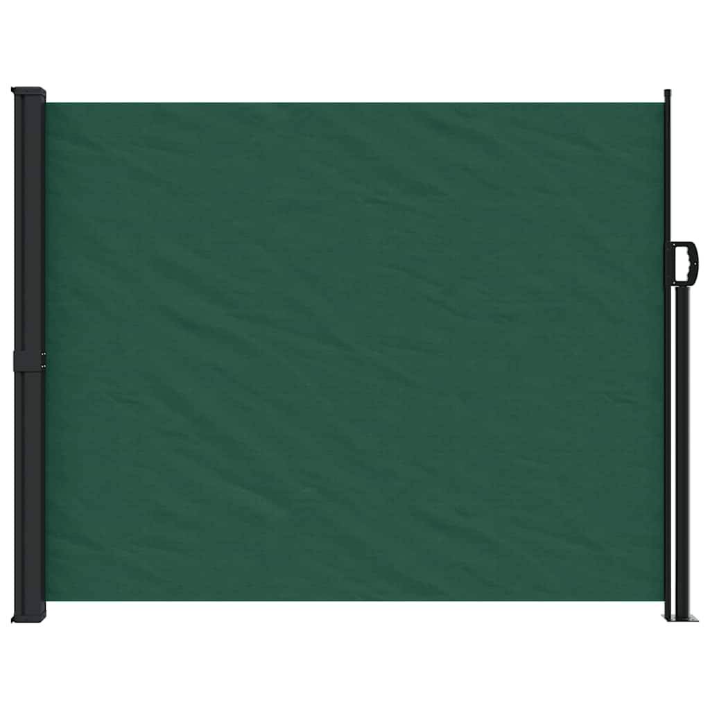 vidaXL Seitenmarkise Ausziehbar Dunkelgrün 160x600 cm