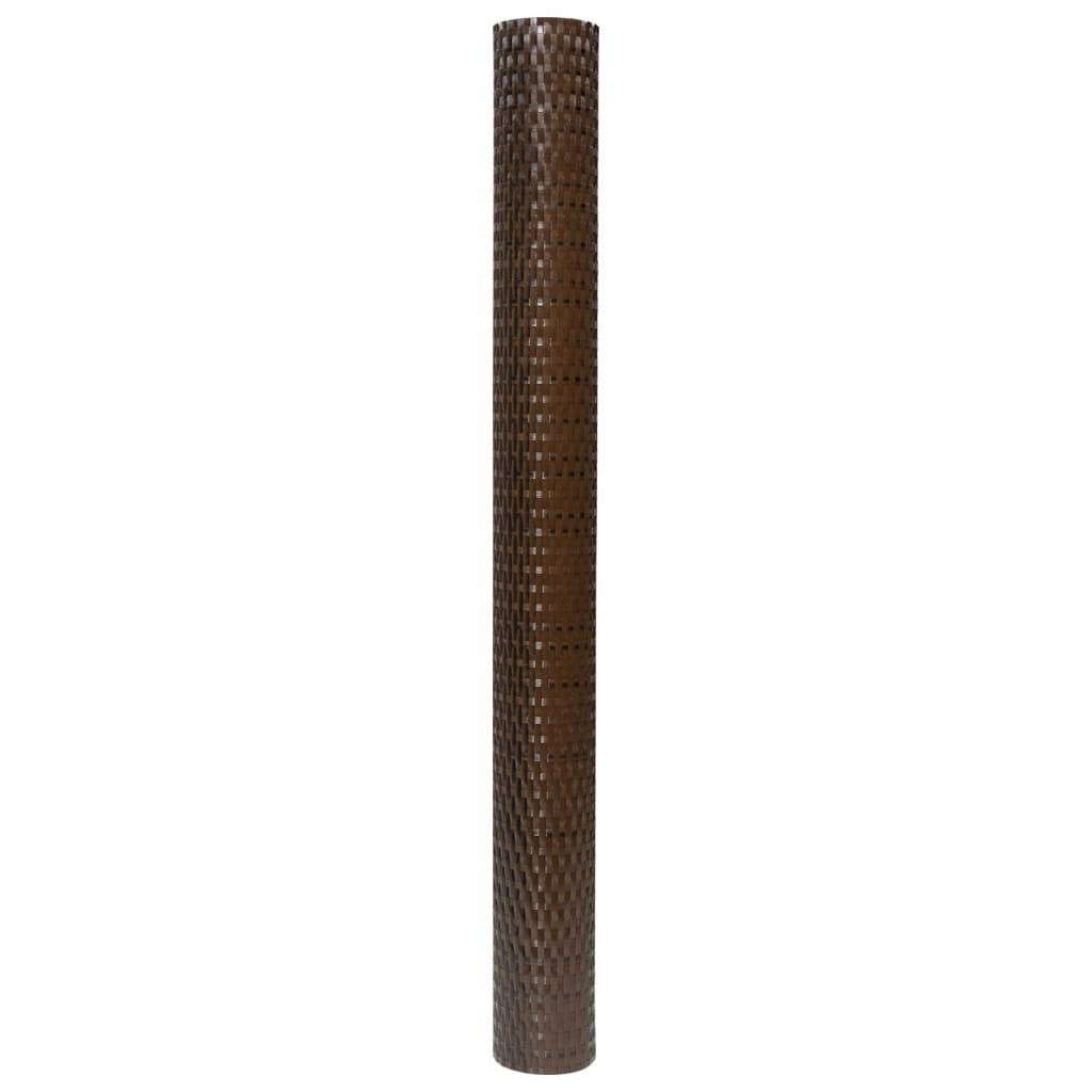 vidaXL Balkon-Sichtschutz Braun und Schwarz 500x80 cm Poly Rattan