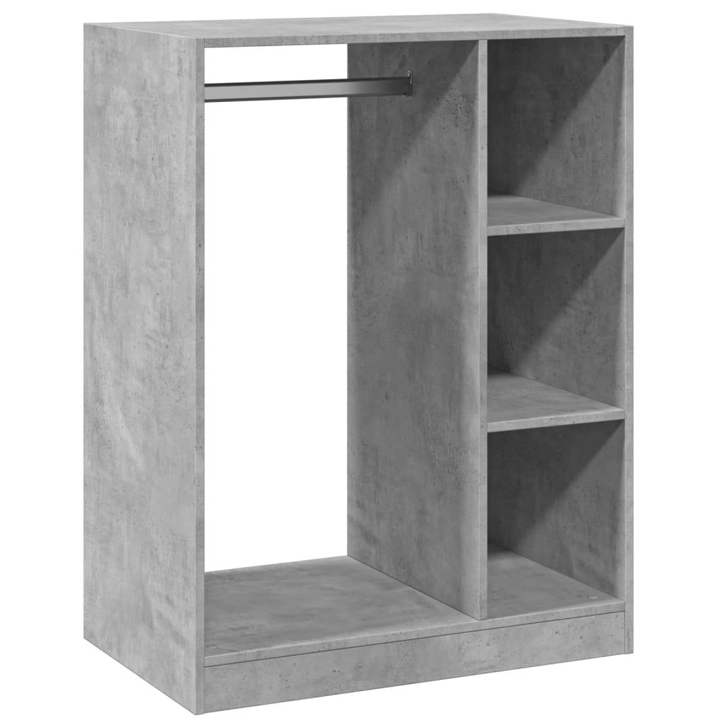 vidaXL Kleiderschrank Betongrau 77x48x102 cm Holzwerkstoff