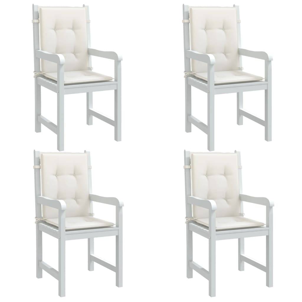 vidaXL Niedriglehner-Auflagen 4 Stk. Melange Creme 100x50x4 cm Stoff