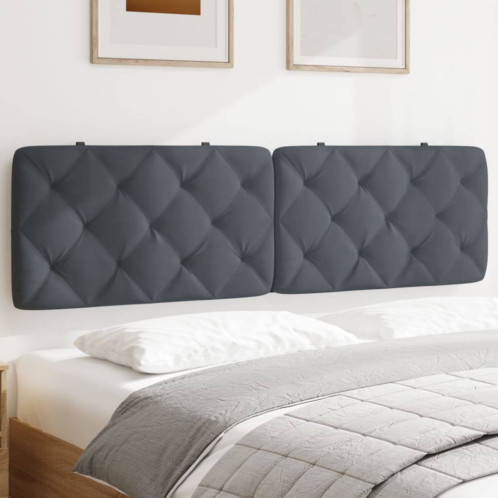vidaXL Kopfteil-Kissen Dunkelgrau 183 cm Samt