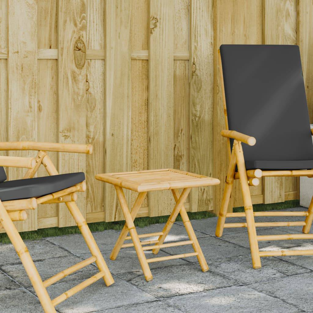 vidaXL Gartentisch Klappbar 45x45x45 cm Bambus