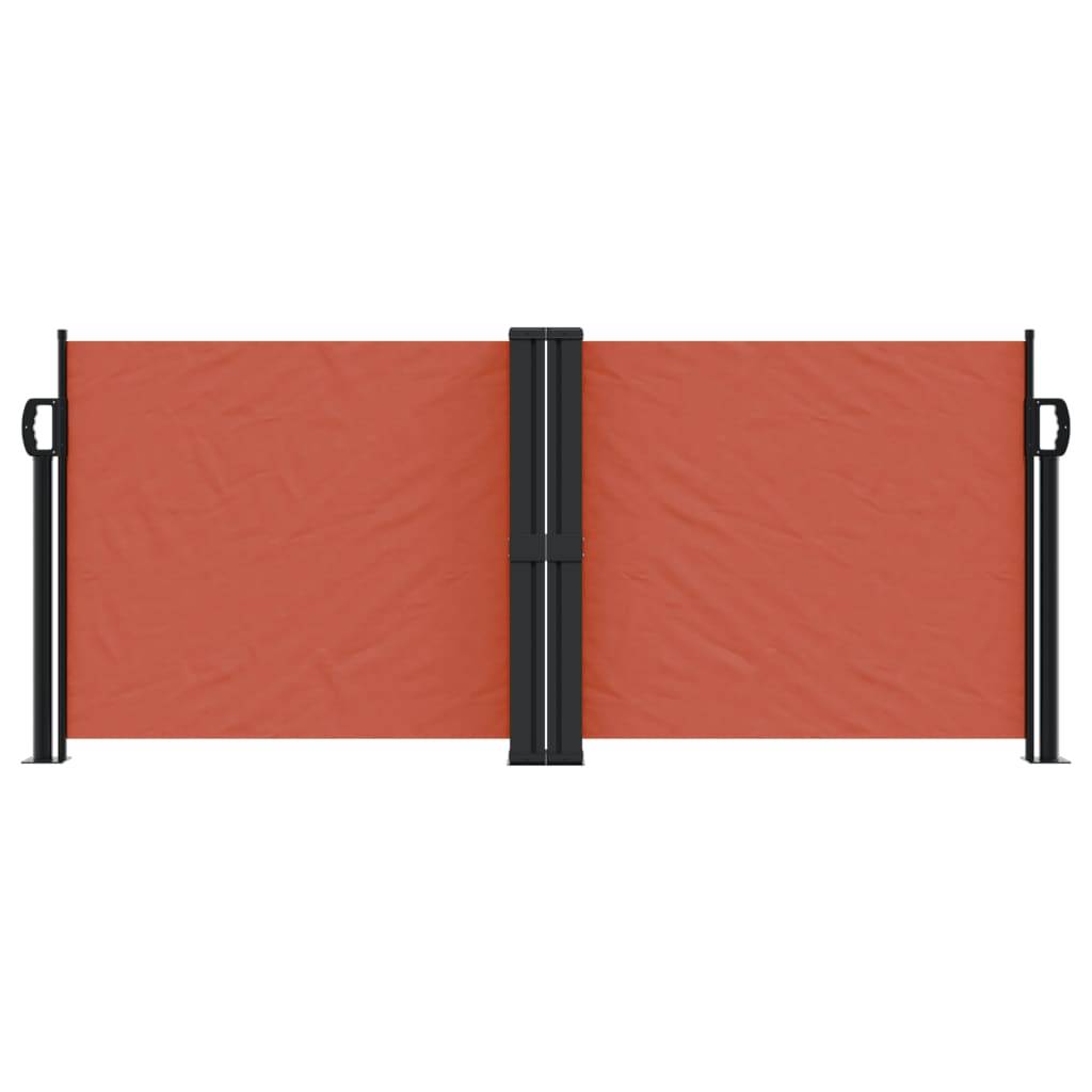 vidaXL Seitenmarkise Ausziehbar Terrakottarot 100x1000 cm