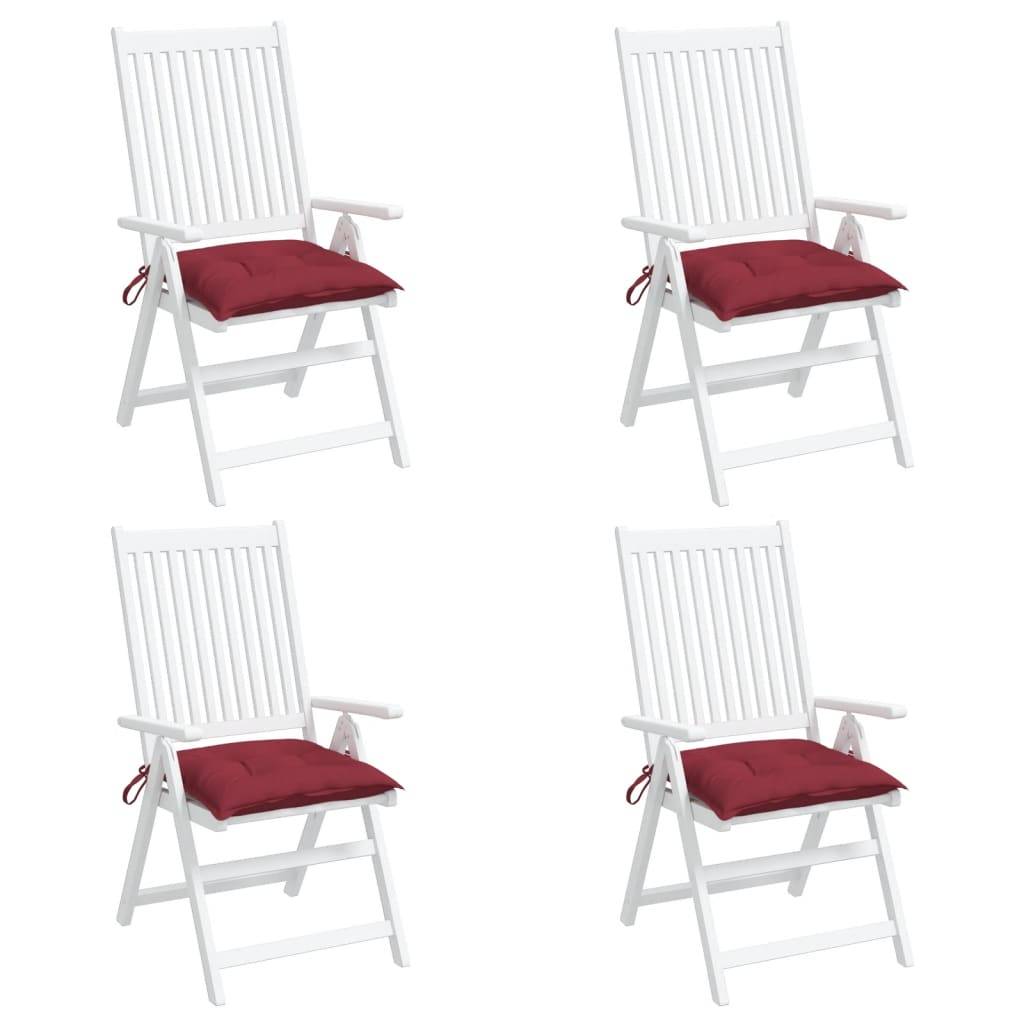 vidaXL Palettenkissen 4 Stk. Weinrot 50x50x7 cm Oxford-Gewebe