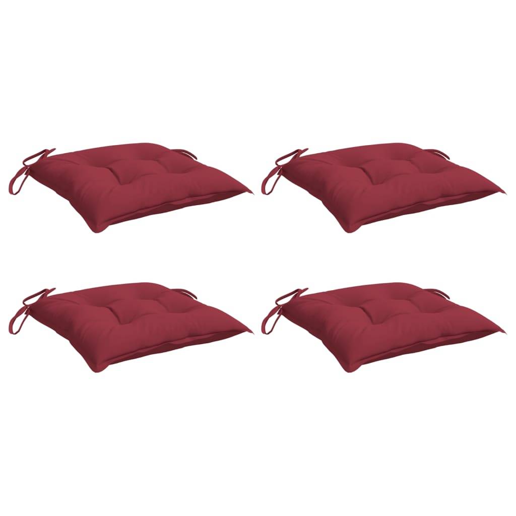 vidaXL Palettenkissen 4 Stk. Weinrot 50x50x7 cm Oxford-Gewebe