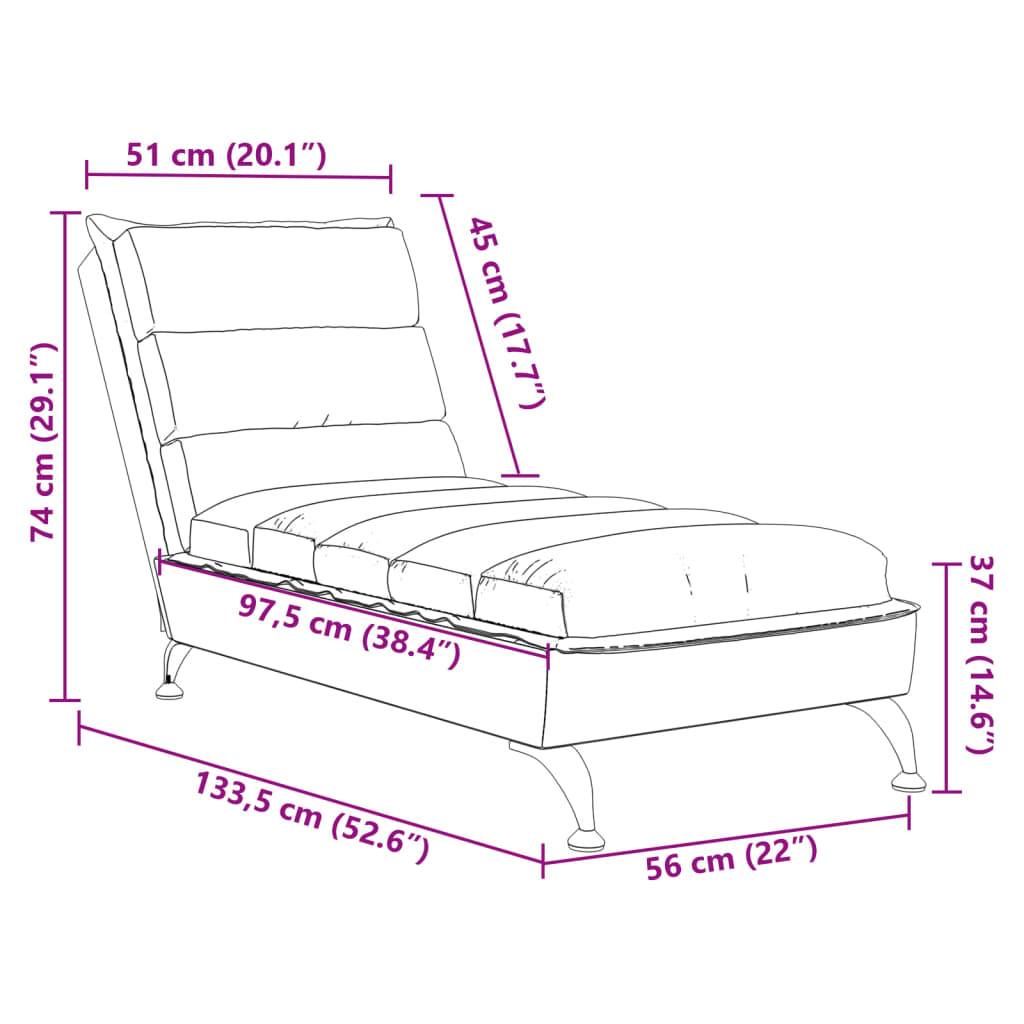 vidaXL Chaiselongue mit Kissen Braun Stoff